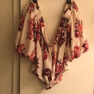 Off The Shoulder Floral Print Top